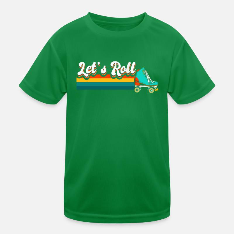 Rollschuh, Rollschuhläufer, Skate Kinder Funktions-T-Shirt