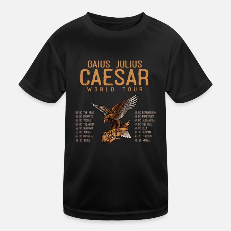 Gaius Julius Caesar World Tour, Ancient Romans Kids Functional T-Shirt