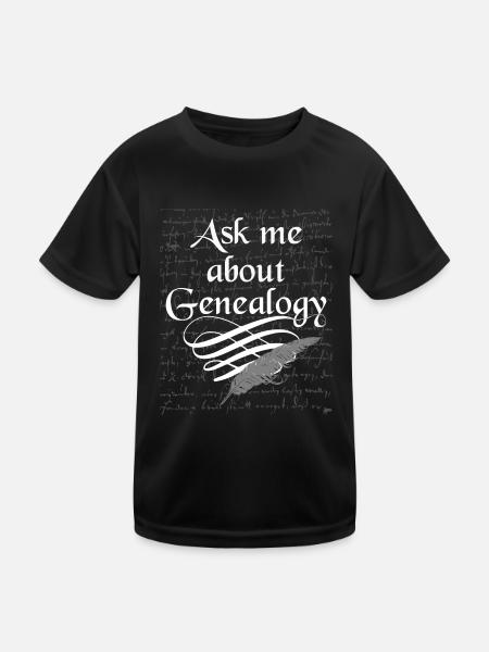 Généalogie Généalogie Dicton - T-shirt sport Enfant - noir - Devant