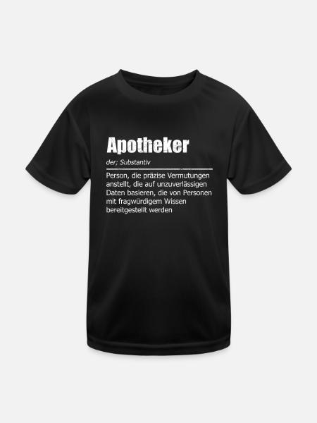Pharmazeut Pillendreher Apotheke Apotheker - Kinder Funktions-T-Shirt - Schwarz - Vorne
