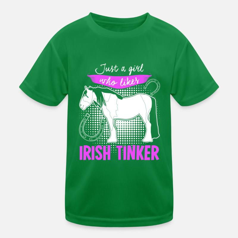 Irish Tinker Pferd Reiterin Pferde Kinder Funktions-T-Shirt