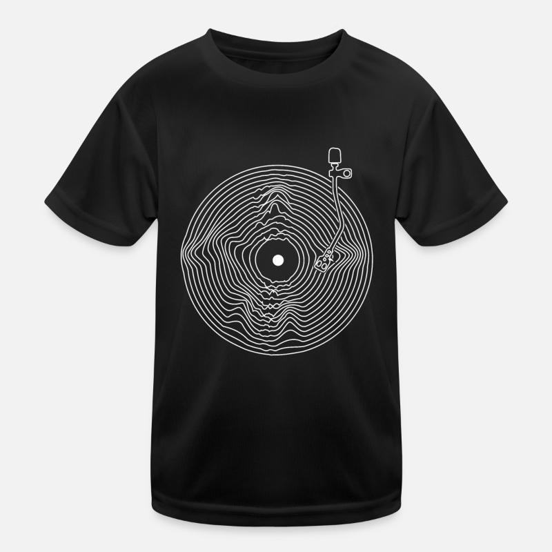 Vinyl Draws Audiophile Music Record Kids Functional T-Shirt