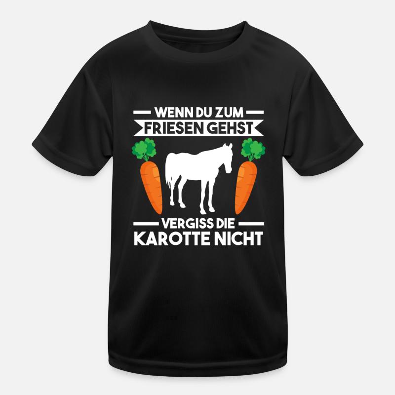Pferd Friese Pferde Reiten Kinder Funktions-T-Shirt