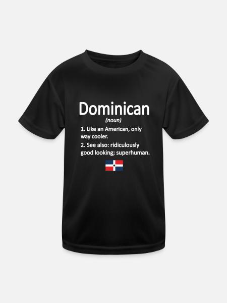 Proud Dominican Dominican Republic Flag - Kids Functional T-Shirt - black - Front
