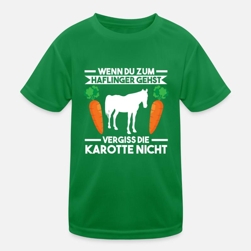 Pferd Haflinger Pferde Reiten Kinder Funktions-T-Shirt