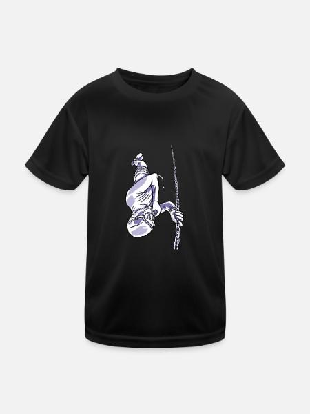 Apnoetauchen Freitauchen Atemzug Apnoe Tieftauchen - Kinder Funktions-T-Shirt - Schwarz - Vorne