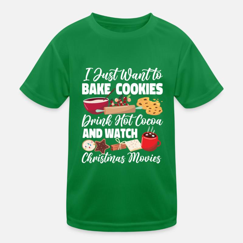 Bake Baking Christmas Cookie I Kinder Funktions-T-Shirt