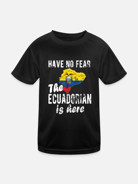 Ecuadorianer Ecuador Ecuadorianische Flagge - Kinder Funktions-T-Shirt - Schwarz - Vorne