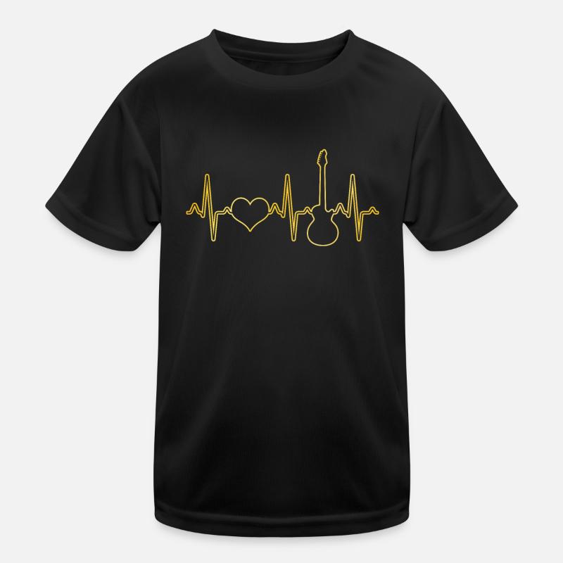 E Gitarre Herzschlag Kinder Funktions-T-Shirt