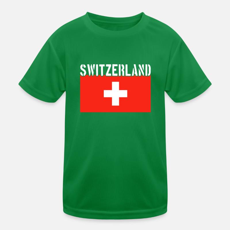 Drapeau de la Suisse T-shirt sport Enfant