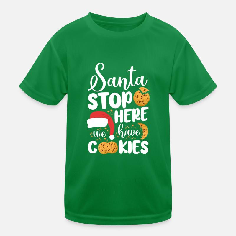 Cuire au four le biscuit de Noël Du Père Noël T-shirt sport Enfant