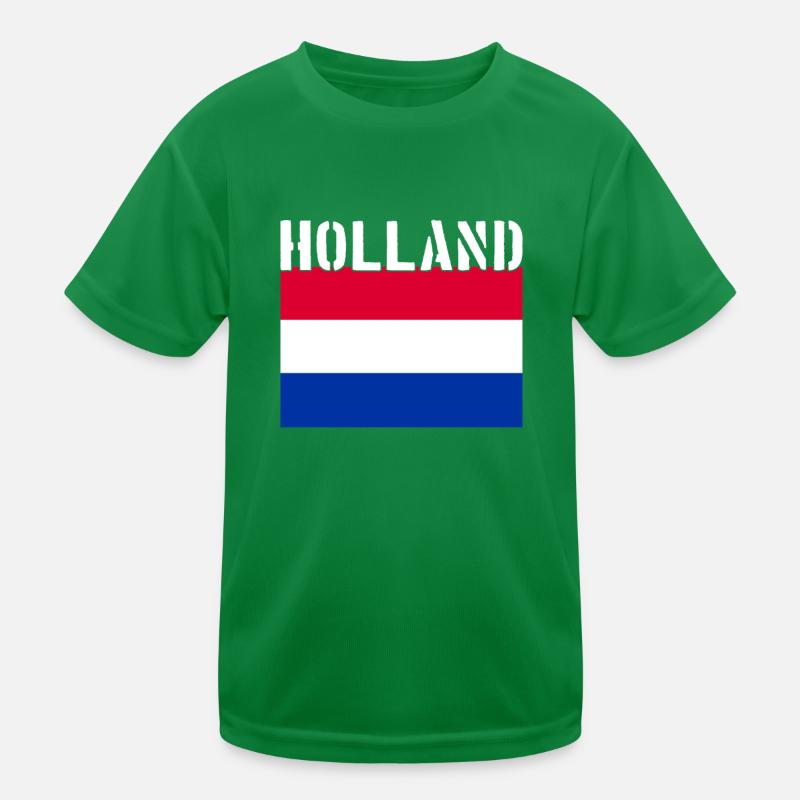Hollande Pays-Bas Drapeau T-shirt sport Enfant