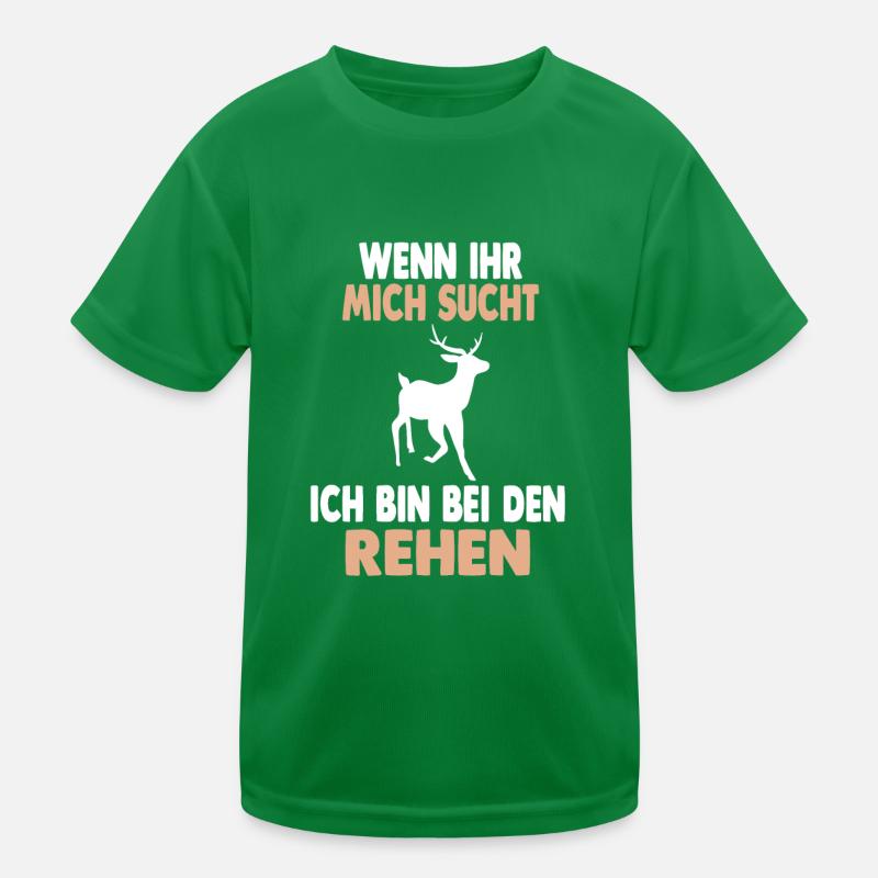 Wald Wildtier Reh Kinder Funktions-T-Shirt