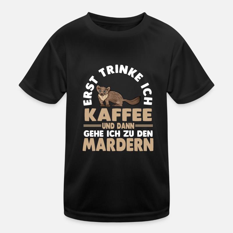 Kaffee Marder Kinder Funktions-T-Shirt