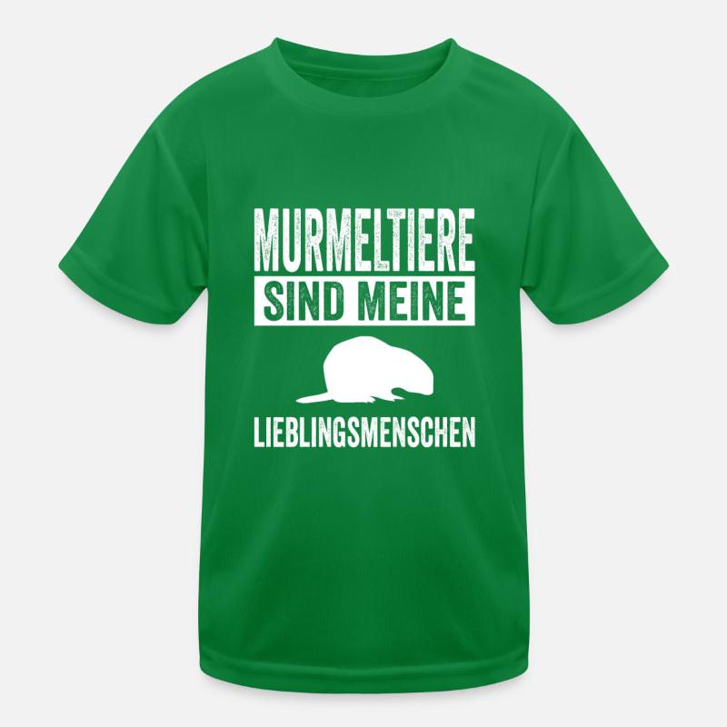 Murmeltier Kinder Funktions-T-Shirt