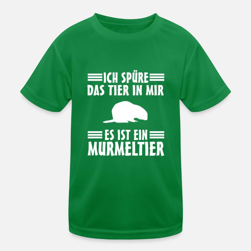 Murmeltier Kinder Funktions-T-Shirt