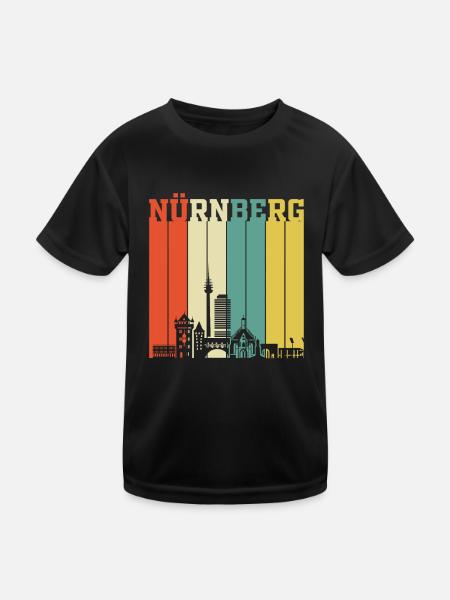 Nürnberg | Nürnberg Retro Vintage - Kinder Funktions-T-Shirt - Schwarz