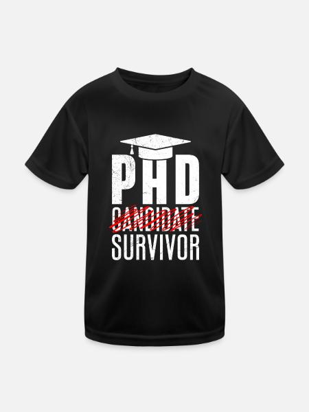 Thèse de doctorat survivant réussi - T-shirt sport Enfant - noir - Devant