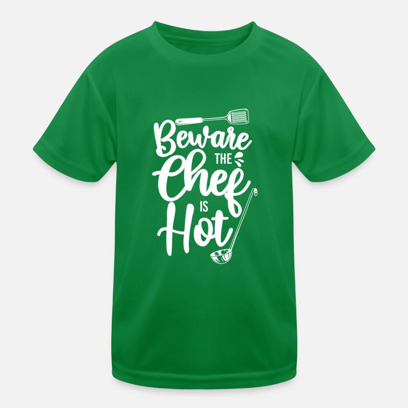 Cooking Cook Kitchen Chef Beware Kinder Funktions-T-Shirt