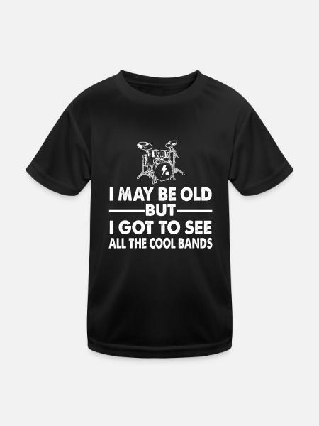 Je suis peut-être vieux mais j’ai pu voir tous les groupes cool - T-shirt sport Enfant - noir - Devant