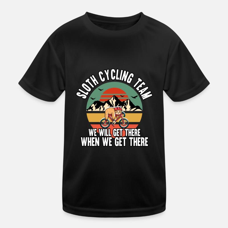 Drôle d’équipe cycliste paresseuse nous y arriverons T-shirt sport Enfant