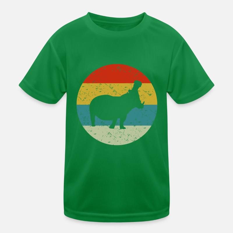 Retro Vintage Nilpferd Kinder Funktions-T-Shirt
