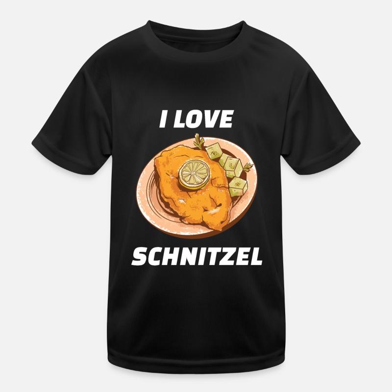 I Love Schnitzel Wiener Schnitzel Kinder Funktions-T-Shirt