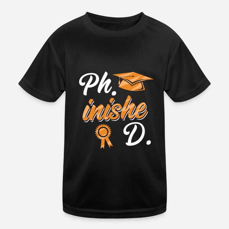 Phinished Doktortitel Promotion Doktorarbeit Kinder Funktions-T-Shirt