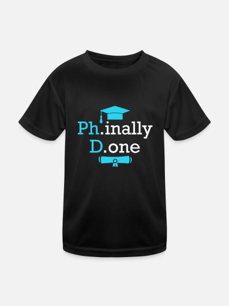 Phinally Done Doctor 2022 Doctorat Doctorat - T-shirt sport Enfant - noir - Devant