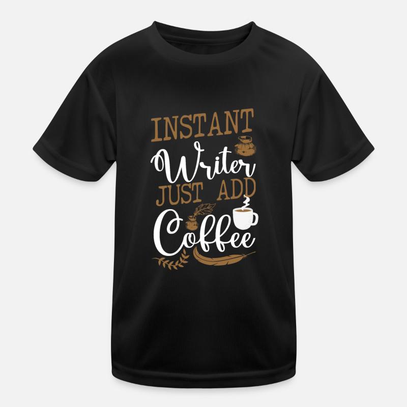 Écrire un roman de café Écrivain & T-shirt sport Enfant