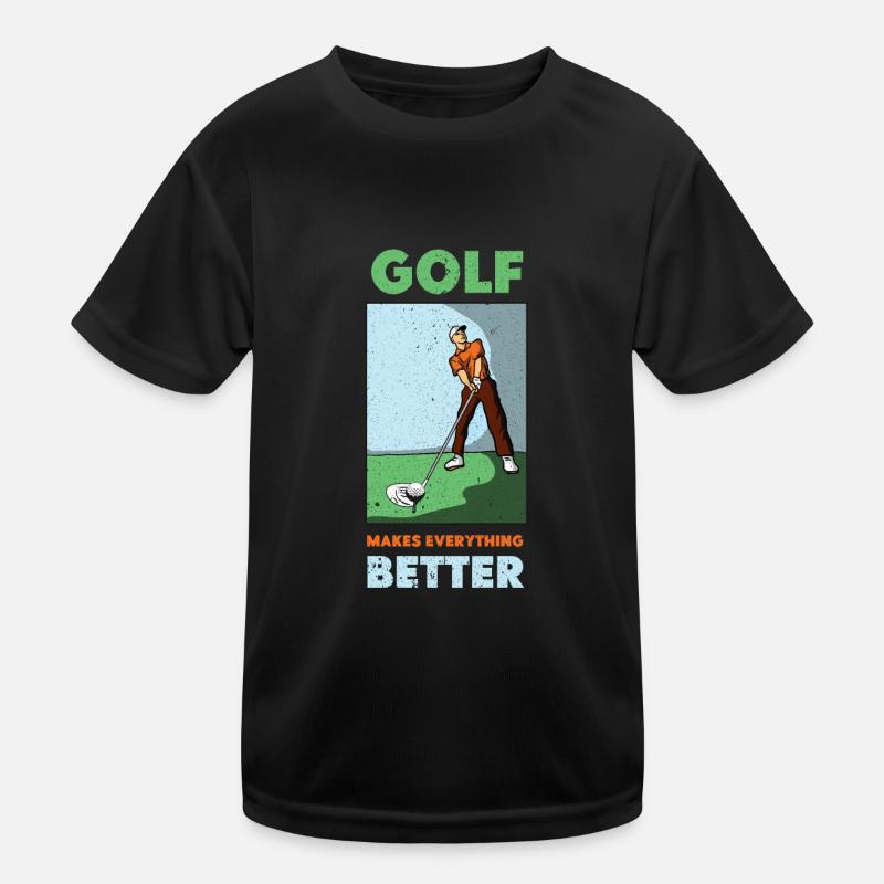 Golf Golfer Golf Club Golf Ball Golf Course Kids Functional T-Shirt