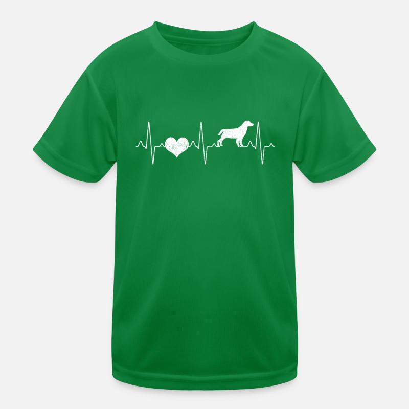 Hund Herzschlag Kinder Funktions-T-Shirt