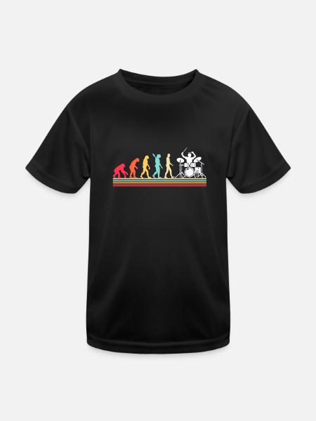 Batteur Evolution Drums - T-shirt sport Enfant - noir - Devant