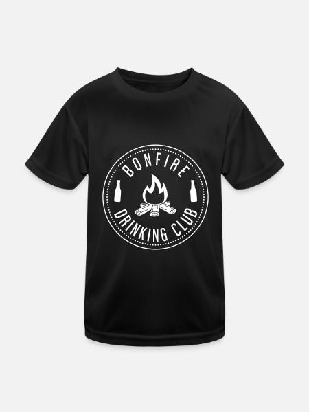 Club de boissons au feu de camp - T-shirt sport Enfant - noir - Devant