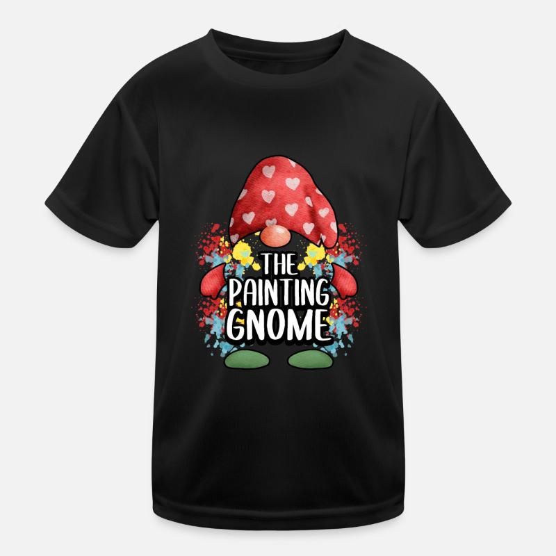 Funny Painter The Painting Gnome Christmas Artists Kids Functional T-Shirt