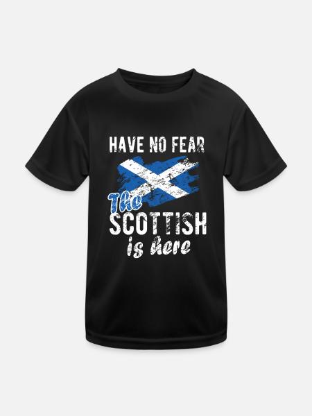 Proud Scotsman Scotland Scottish Flag - Kids Functional T-Shirt - black - Front