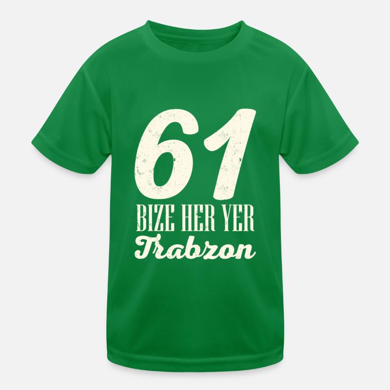 Bize her yer trabzon 61 Crescent with Star Kids Functional T-Shirt