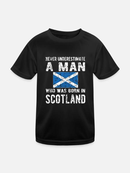 Fier Écossais Ecosse Drapeau écossais - T-shirt sport Enfant - noir - Devant