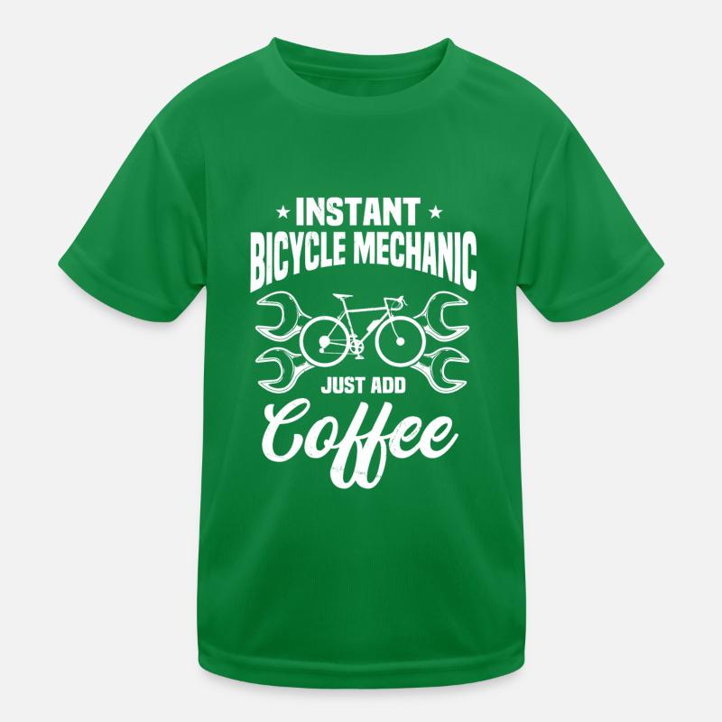 Mécanicien de vélo et café T-shirt sport Enfant