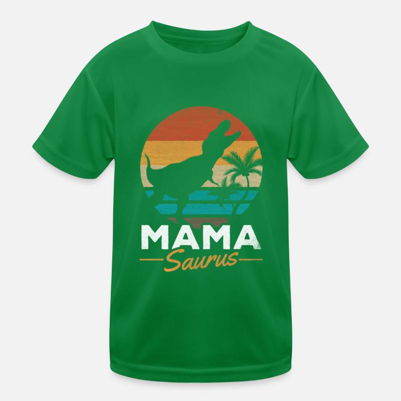 Mama Saurus Rex Mama Dinosaur Family Mama Dino Kids Functional T-Shirt