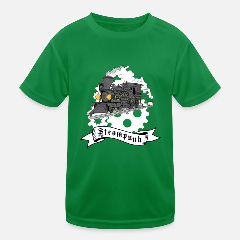 Steam Train Steampunk Kids Functional T-Shirt