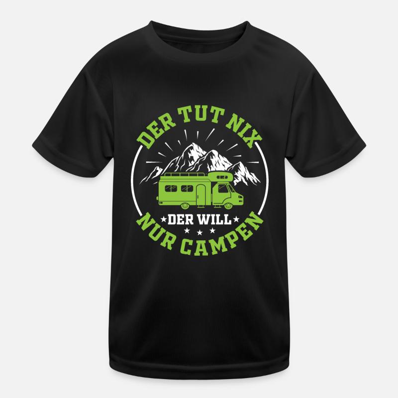 Camper Camping Kinder Funktions-T-Shirt
