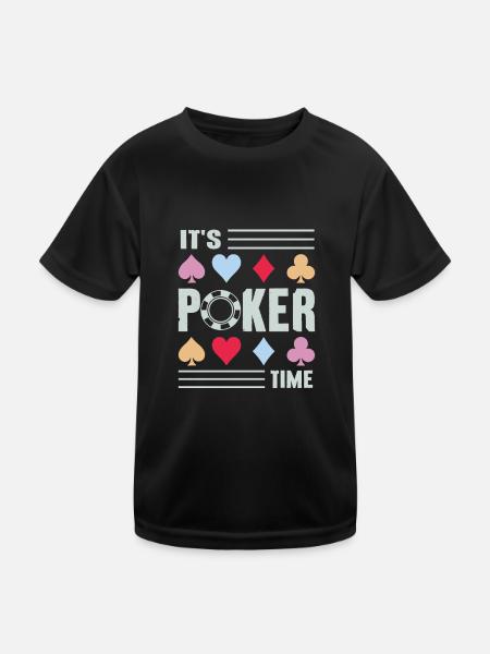 C’est Poker Time Poker Player - T-shirt sport Enfant - noir - Devant