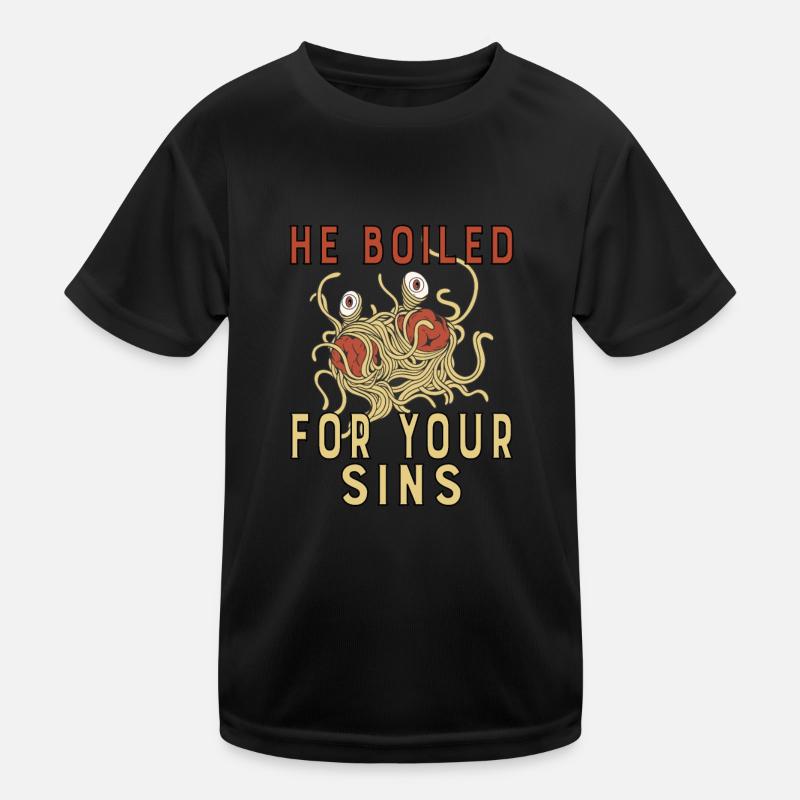 Atheistic Atheism Flying Spaghetti Kids Functional T-Shirt