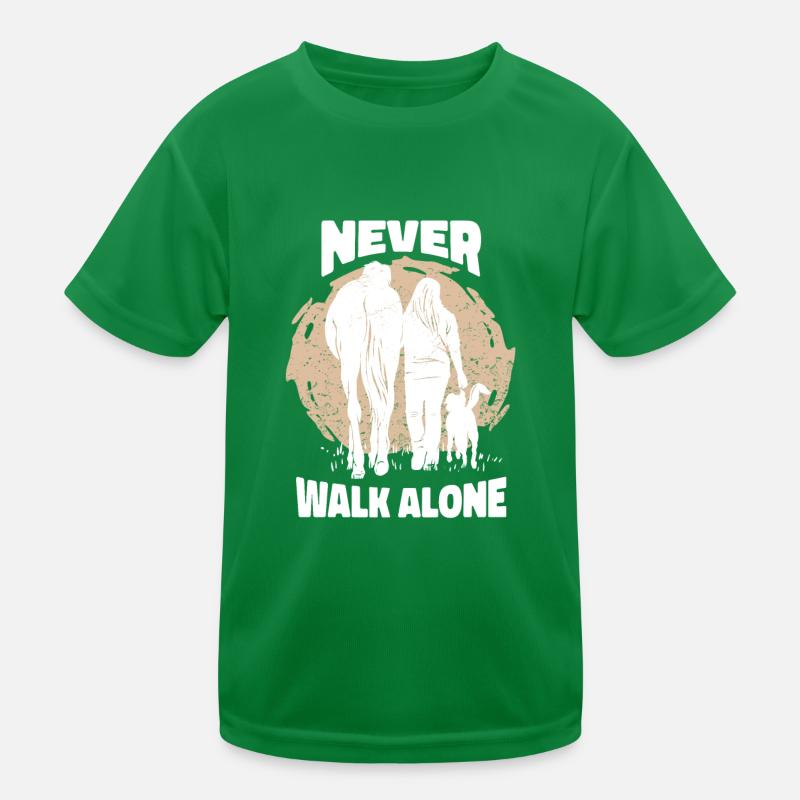 Ne marchez jamais seule - Cavalière avec chien T-shirt sport Enfant