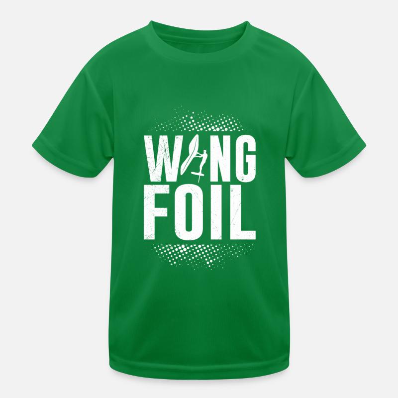 Wing Foil WIng Surf Kids Functional T-Shirt