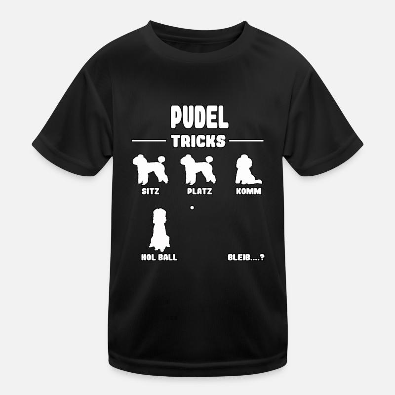 Witziges Pudel Großpudel Hunde Tricks Kinder Funktions-T-Shirt