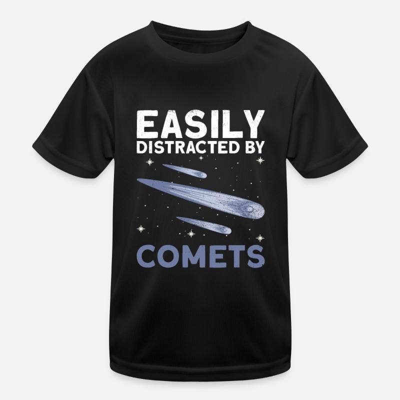 Easily Distracted By Comets - Comet Tail Star Kids Functional T-Shirt