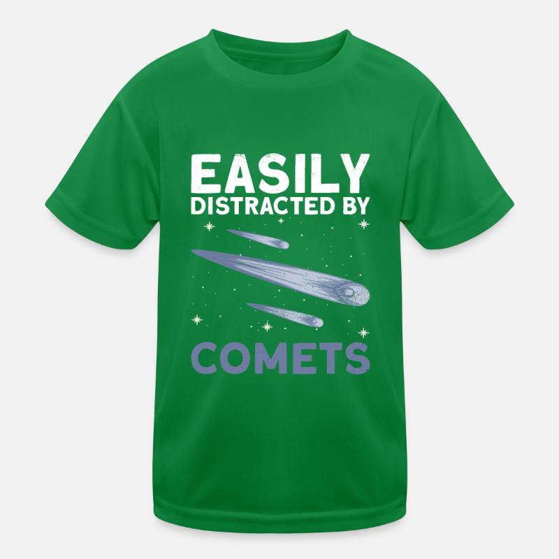 Easily Distracted By Comets - Comet Tail Star Kids Functional T-Shirt