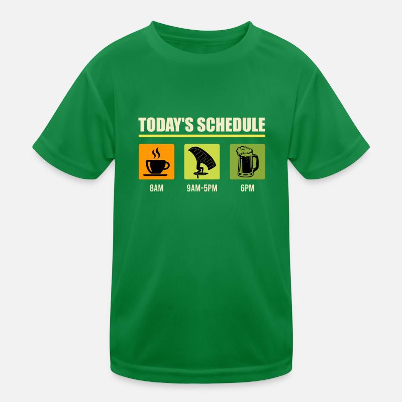 Wingfoil Tagesplanung Wing Surf Wingfoil Kinder Funktions-T-Shirt
